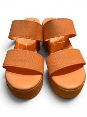 Beach by Mattise Ocean Ave-Orange Platform Sandal-size 7 Worn once